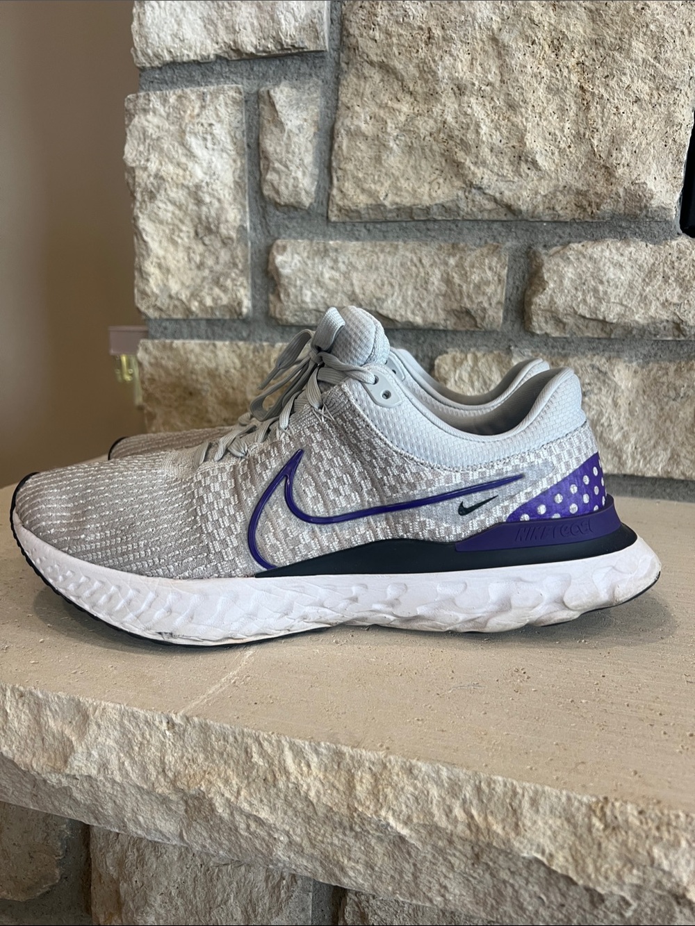 Nike React Men’s Grey and Purple Running Shoe